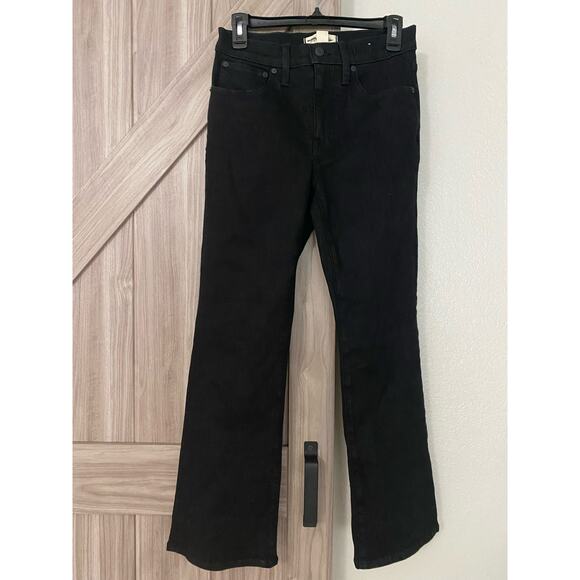 NWT Madewell Kickout Crop jeans 27 Black - Picture 3 of 9